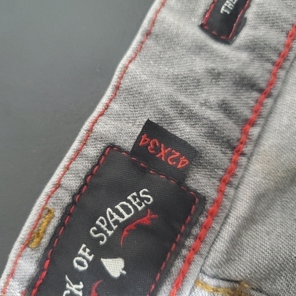 Jack of Spades High Roller Stretch Straight Leg Stretch Jeans Size 42x34 - Picture 6 of 16